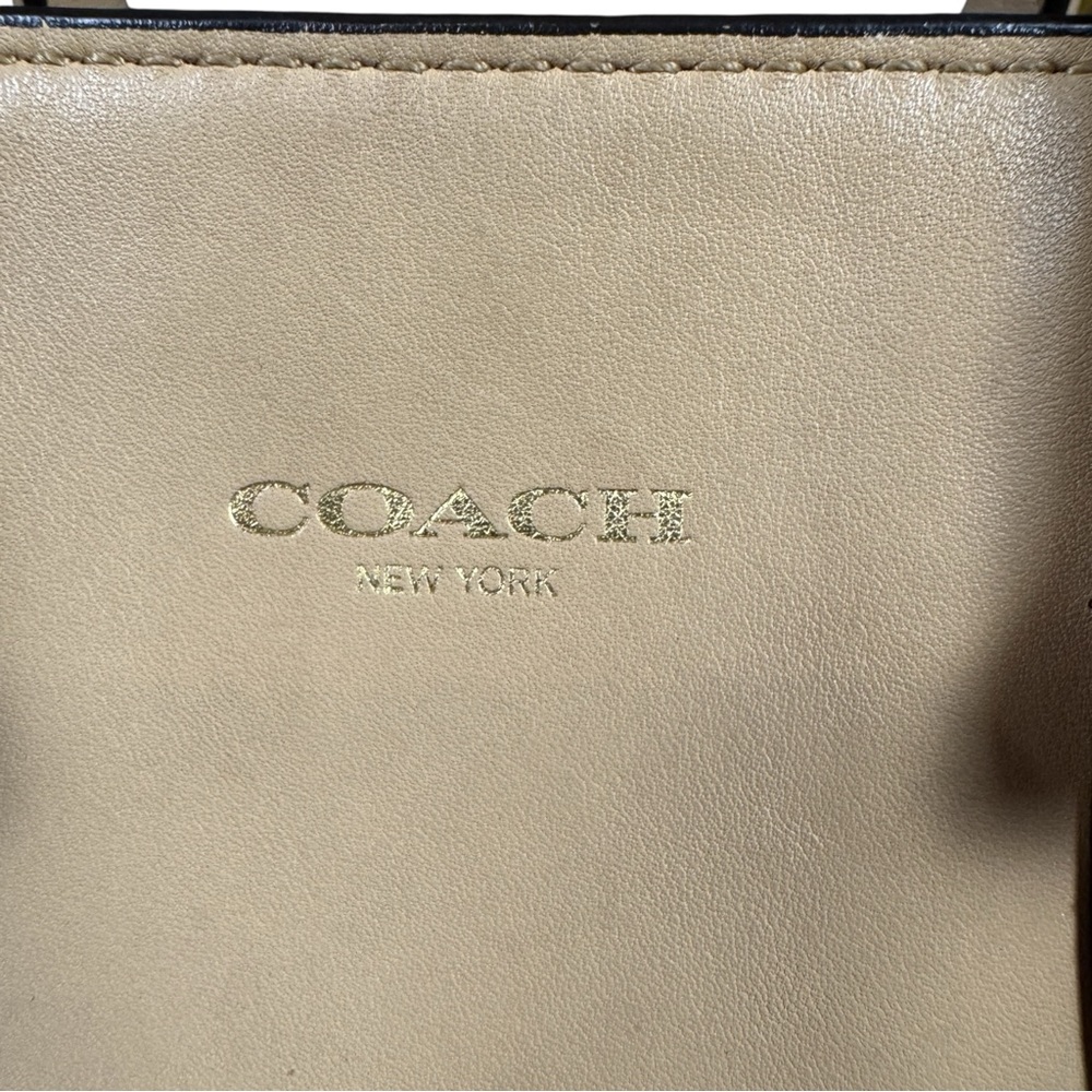 EUC Coach 2way Legacy Mini Tote Crossbody Beige Tan Leather Bag - Picture 4 of 16